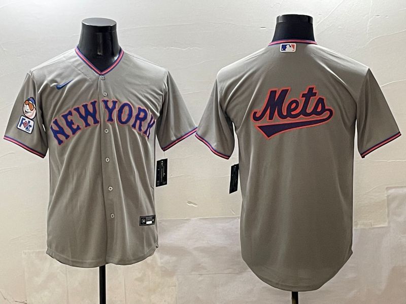Men New York Mets Blank Grey Second generation 2025 Nike MLB Jersey style 15->new york mets->MLB Jersey